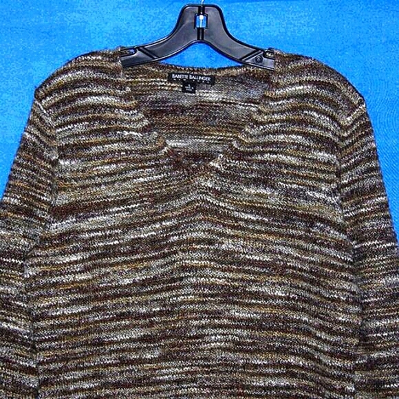 Babette Ballinger New York Multi-Color Speckled Knit Sweater L - Picture 2 of 5